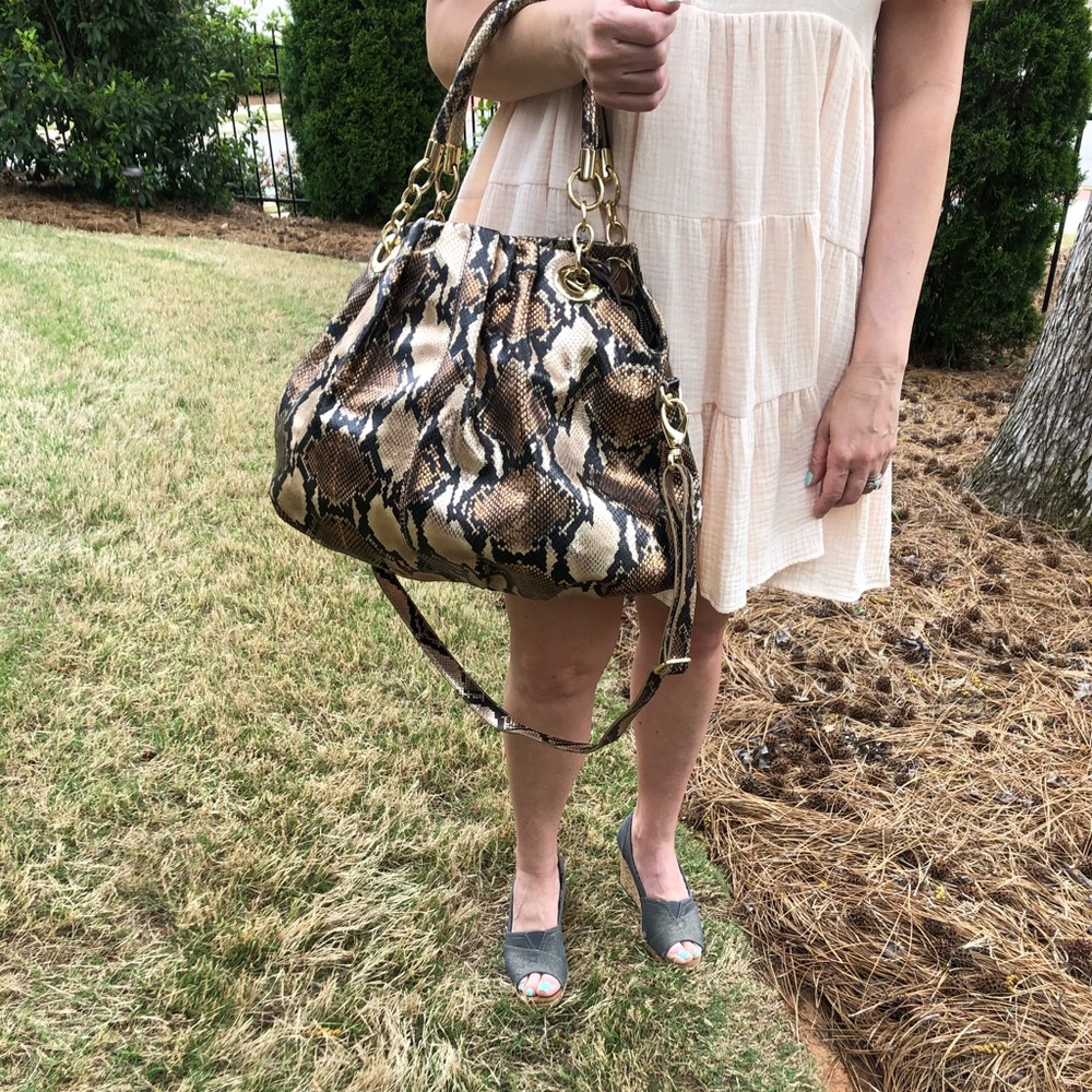 Cynthia Rowley Python Leather Purse - image 2